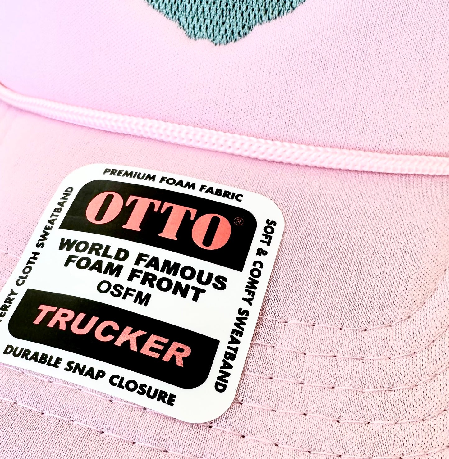 Carrie Song X TMS Heart Trucker Hat - Green / Pink