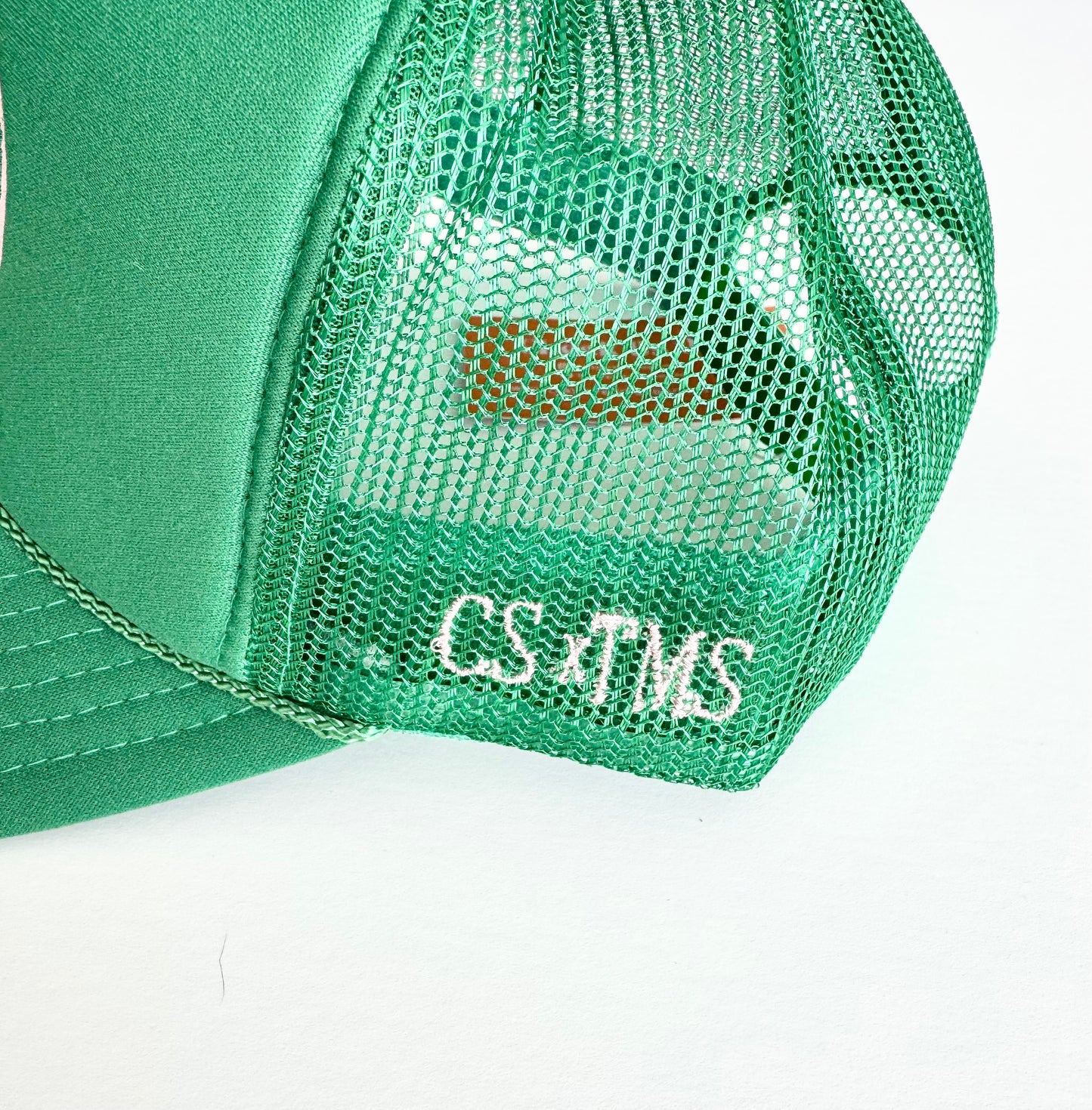 Carrie Song X TMS Heart Trucker Hat - Green / Pink