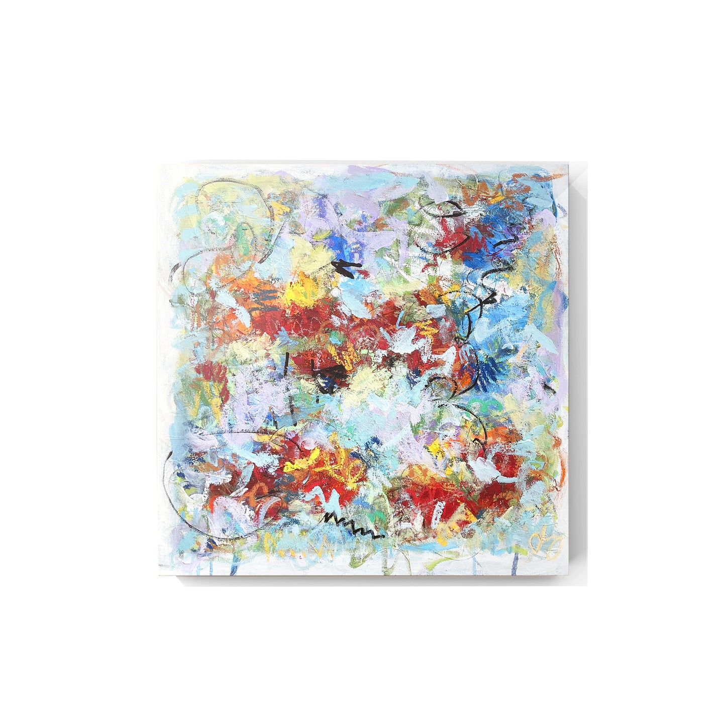 Fun Fete I Abstract Painting Framed – carrie song art